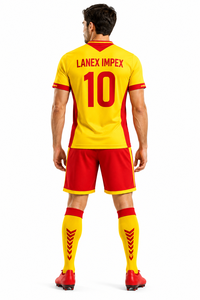 Ensemble de maillots de football personnalisés, uniforme de football, vêtements de sport pour hommes, maillot à manches courtes, shorts, logo personnalisé, nom, numéro, kit d'entraînement - Product Image 4