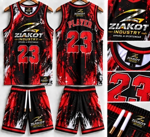 ขายส่งโดยตรงจาก ZIAKOT INDUSTRY เสื้อบาสเก็ตบอลย้อนยุคสีดำนีออนเขียว-ขาวของแท้แบบสั่งทำพิเศษ - Product Image 6
