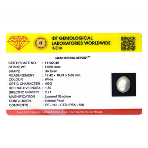 Certified Natural Keshi Pearl 5.1 Carat Loose Gemstone for Fine Jewelry - Product Image 4