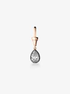Pendentifs de luxe en or massif 14K 18K, solitaires en forme de goutte, sertis à griffes, avec diamant de laboratoire étincelant taille poire, style minimaliste (charme seul) - Product Image 1