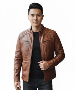 Veste en cuir véritable de mouton faite à la main, qualité supérieure, coupe classique moderne, design personnalisé, nouvelle collection, veste en cuir de motard de qualité supérieure - Product Image 1