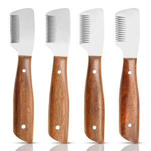 มีดโกนขนสุนัขแบบคลาสสิก ด้ามไม้ อุปกรณ์สำหรับสัตว์เลี้ยง หวีโลหะสำหรับตัดขนสุนัข - Product Image 1