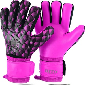 Gants de gardien de but de football personnalisés avec impression, en latex, pour jeunes, protection de match 4 mm et coupe négative avec sangle en latex - Product Image 1