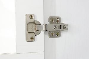 Meuble de cuisine moderne de style américain, écologique, marque Essence, modèle K410, finition chêne blanc et noyer, 2 portes en mélamine, 2 portes en acrylique - Product Image 5