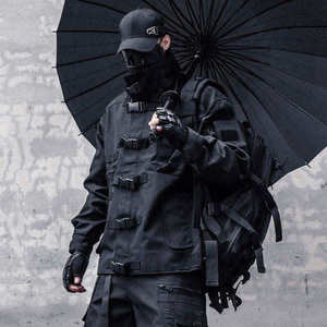 Chaqueta Táctica Urbana Techwear para Hombre, Impermeable, Multibolsillos, Cortavientos Funcional, Estilo Urbano, Cyberpunk, Ninja, Parka Utilitaria - Product Image 2