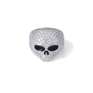 Anillo de Calavera Alienígena para Hombre, Plata 925, Diamante Moissanita, Anillo Gótico con Incrustaciones, Joyería Hip Hop, Anillo Ligero de Lujo - Product Image 5