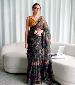 Indian Traditional Ethnic Casual Saree in Floral Print for Daily Wear and Festive Function for Women Fancy Trendy Outfit - Product Image 1