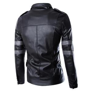 Veste d'hiver pour homme en cuir véritable de qualité supérieure, style streetwear, entièrement zippée, respirante, avec couleurs et logo personnalisables - Product Image 5