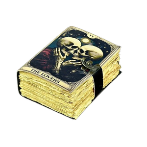 Black Leather A6 Mini Halloween <b>Journal</b> Lovers Skeleton Print Handmade Sewing Bound Spell Book Sketchbook Vintage Shadow Design - Product Image 1