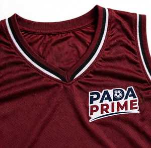 Uniforme de Baloncesto Color Granate para Hombre, Número 23 Blanco, Transpirable, 100% Poliéster, Jersey y Pantalones Cortos con Impresión Digital para Adultos PADA PRIME - Product Image 5