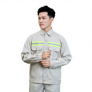 ชุดยูนิฟอร์มทำงานแบบมองเห็นได้ชัดเจนสำหรับผู้ชาย แขนยาว ผ้า TC |   ทนทาน สวมใส่สบาย ระบายอากาศได้ดี ป้องกันรอยยับ FMF เวียดนาม - Product Image 1