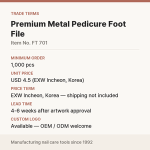 Lime à pieds en métal de qualité supérieure coréenne, logo personnalisé OEM pour la vente en gros aux salons - Product Image 5