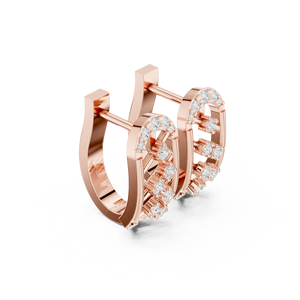 Whitelift Jewels Boucles d'oreilles disque martelé plaqué or rose 14 carats - Product Image 5