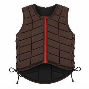 Chaleco de Seguridad para Montar a Caballo, Chaleco Protector Acolchado con Cierre Frontal y Cordones Laterales Ajustables - Product Image 1