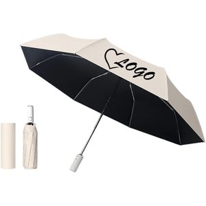 2025 Parapluie de voyage à ouverture et fermeture automatiques personnalisé Parapluie de soleil et de pluie à trois plis coupe-vent avec logo Add-On - Product Image 2