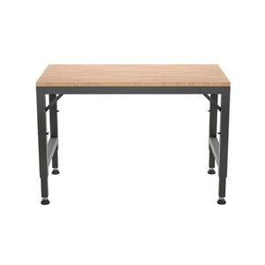 48-Inch Heavy Duty <b>Adjustable</b> Woodworking Workbench Rubber Wood Shop <b>Table</b> 2000 Lbs Capacity 2000 Lbs Capacity Hardwood Benches - Product Image 2