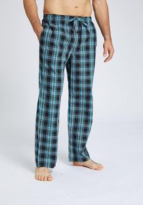 Pijamas a Cuadros de Franela de Algodón Personalizados para Hombre con Bolsillos con Botones, Pantalones Casuales de Primavera y Otoño, y Pantalones para Dormir - Product Image 2