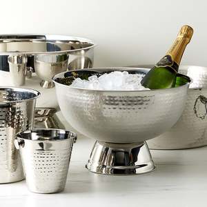 Luxury Leopard Silver Champagne Bucket 6-Bottle Large <b>Ice</b> <b>Cooler</b> with Removable Bottle Holder Premium Pedestal Party Drink Tub - Product Image 6