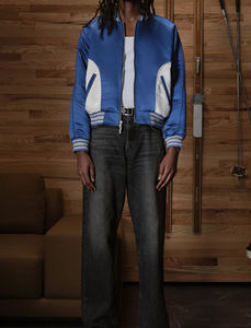 Vestes universitaires personnalisées pour hommes, grande taille, brodées, patchwork, avec fermeture éclair double sens - Product Image 4