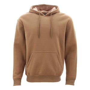 เสื้อฮู้ดผู้ชายสีคอรัล ทรงปกติ ผ้าฟลีซคอตตอน สไตล์ลำลอง สำหรับฤดูใบไม้ร่วง สีพื้น มีกระเป๋า ดีไซน์แบบถัก - Product Image 5