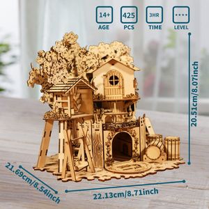 Puzzle 3D in Legno Fatto a Mano, Casa sull'Albero, Kit di Montaggio Creativo per Bambini, Regalo di Compleanno e Natale - Product Image 2