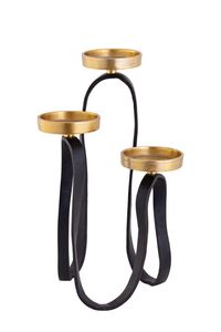 Three Tier <b>Candle</b> <b>Holder</b> Black and <b>Gold</b> <b>Candle</b> <b>Holder</b> Metal <b>Candle</b> <b>Holder</b> Stand Decorative <b>Candle</b> <b>Holder</b> Modern <b>Candle</b> Stand - Product Image 4