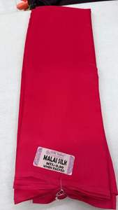 Tissu en soie Dola teint en masse de qualité supérieure, couleur orange corail, 44 pouces, vente en gros, idéal pour confectionner des kurtis, des costumes et des saris unis pour femmes. - Product Image 4