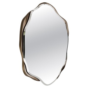Miroir mural ovale en laiton avec cadre en métal bohème, design décoratif moderne et écologique, portable - Product Image 3