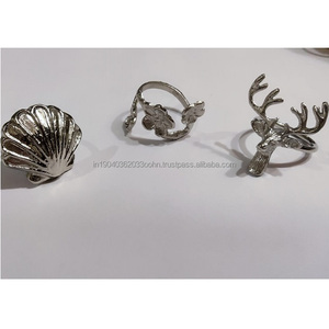 Servilleteros de metal modernos de lujo y aros para servilletas, anillo de servilleta en todos los acabados, oro, plata, oro rosa en tamaños personalizados - Product Image 6