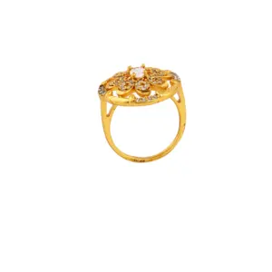 3/4 LSB-70 LADIES STONE BIG gold plated ring cute Finger Ring Wholesale price available in bulk Quantity