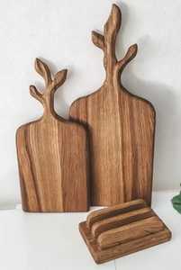 Planche à découper de luxe en résine et bois d'acacia, motif vague marine bleue, plateau de service en époxy, plateau à fromages et charcuteries, vente en gros - Product Image 3