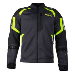 Blouson de moto Induction Pro pour homme, manches longues, imperméable, respirant, color block, noir avec accents jaune fluo - Product Image 5