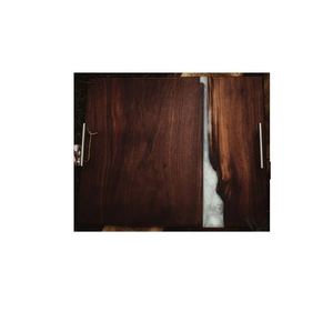 Juego de bandejas de bambú para servir, rectangulares, de diseño minimalista, duraderas, platos y bandejas hechas a mano, estilo Wabi Sabi - Product Image 3