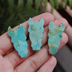 Tallado de Cabeza de Caballo en Turquesa Estabilizada de Mohave / Tallado de Piedra Preciosa de Turquesa - Product Image 3