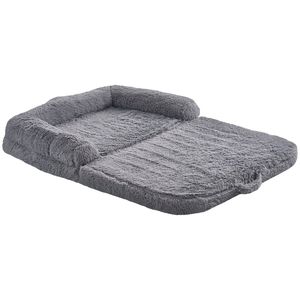 Cuccia Gigante per Cani e Animali Domestici 183x122x25 cm, Stile Rialzato, con Rivestimento Lavabile in Velluto PV, Design a Uovo - Product Image 1