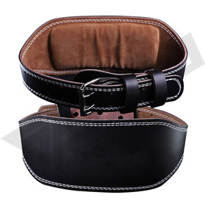 100% Original Leather Buckle Heavy Duty Strong Gym Belt Weightlifting Bodybuilding Powerlifting <b>Back</b> <b>Support</b> Non-Slip Fitness - Product Image 2