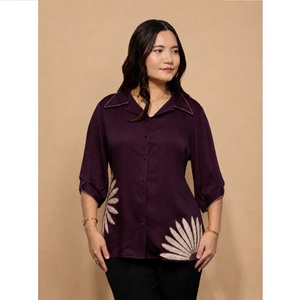 Premium Cotton <b>Shirt</b> for Women Soft Breathable Lightweight Casual <b>Office</b> Wear Top Bulk Wholesale Clothing Manufacturer India - Product Image 1