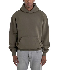 Algodón polar de gran tamaño para hombre Zip Up Hoodies Streetwear 450gsm Casual en blanco personalizado con cremallera Hoodie - Product Image 1
