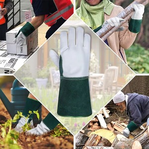 Gants de travail de sécurité robustes en cuir de chèvre, résistants au feu et à la chaleur, pour la manutention des animaux en entrepôt - Product Image 4