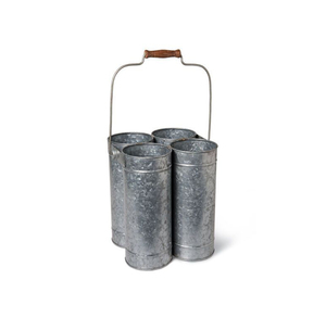 Organizador de Botellas de Vino de Metal Hecho a Mano con Acabado Rústico para Interiores Modernos - Product Image 6