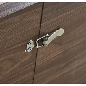 Tavolo da Pranzo/Ufficio/Caffè Estensibile con Gambe in Metallo e Piano in MDF, Colore Noce, 100/140/180x100x75cm - Product Image 4