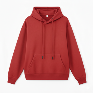 Wholesale 2 Pcs Blank Pullover Hoodie Custom Unisex Heavy Fleece 400g Polyester Cotton Blend Winter Windproof <b>Sweatshirt</b> - Product Image 4