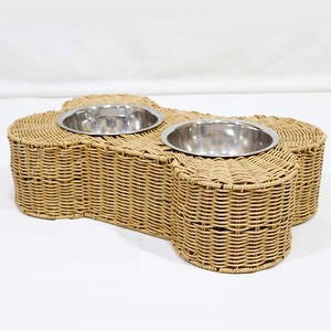 <b>Top</b> Rated Eco-Friendly Modern Oval Wire Frame Plastic & Iron <b>String</b> Raised Pet Food Water Station Dual Diner Base - Product Image 5