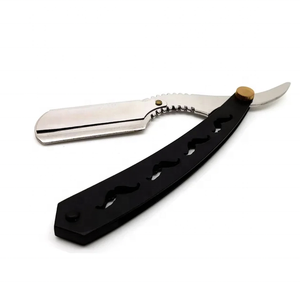 High Quality Stainless Steel Men's Shaving <b>Razor</b> Wood Handle Custom Logo Slide-Out Blade Professional Safety for Body Face Black - Product Image 5