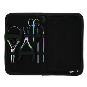 Kit d'accessoires pour extensions capillaires de salon : Perles, Pince à friser, Pince de dépose, Coupe-ligatures, Crochet à boucles, Enfileur, Pinces de sectionnement, Ciseaux - Product Image 6
