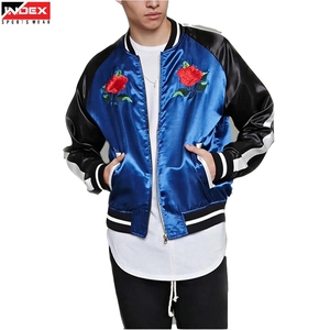 Chaqueta Varsity de Satén para Hombre, Estilo Bomber, con Logotipo Personalizado, Ropa Deportiva Económica, Proveedor de Pedidos al por Mayor - Product Image 1