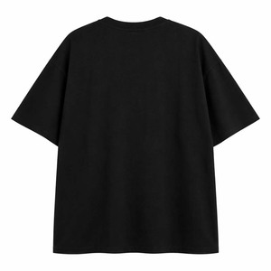 เสื้อยืดโอเวอร์ไซส์สีดำสำหรับผู้ชาย ผ้าฝ้ายถัก 100% สไตล์สปอร์ตแคชชวล สตรีทแวร์ ทรงหลวม - Product Image 6