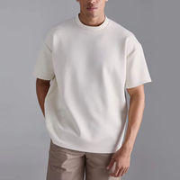 T-shirts Homme Personnalisés d'Été Coupe Oversize Col Rond en Coton Lourd 100% avec Impression Numérique Tricotée Respirante Style Streetwear