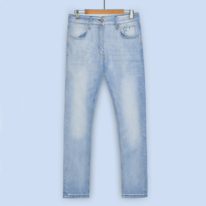 Pantalon en jean pour homme, coupe classique, tissu extensible en coton respirant, durable, décontracté, à porter tous les jours, pantalon de mode pour toutes les saisons - Product Image 1