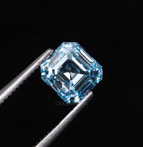 Diamant de laboratoire bleu |   Diamant de culture de laboratoire taille Asscher |   Diamants en vrac pour alliance, bague d'anniversaire, pendentif, boucles d'oreilles - Product Image 5